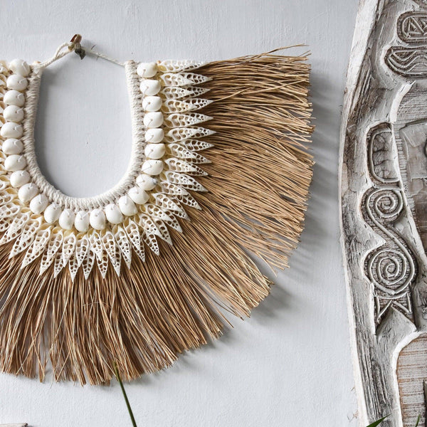Seagrass shell necklace - Joglo Living