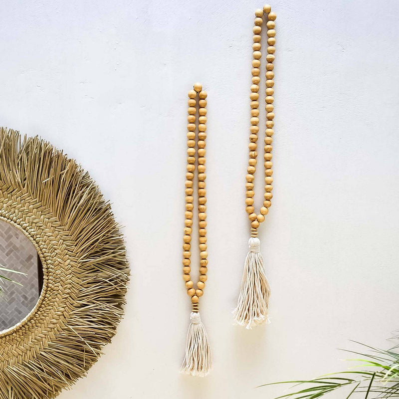 Wood beads garland pair - Joglo Living