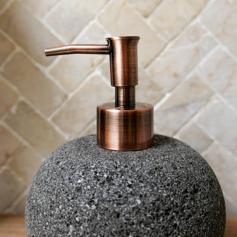 Lava stone soap dispenser - Joglo Living