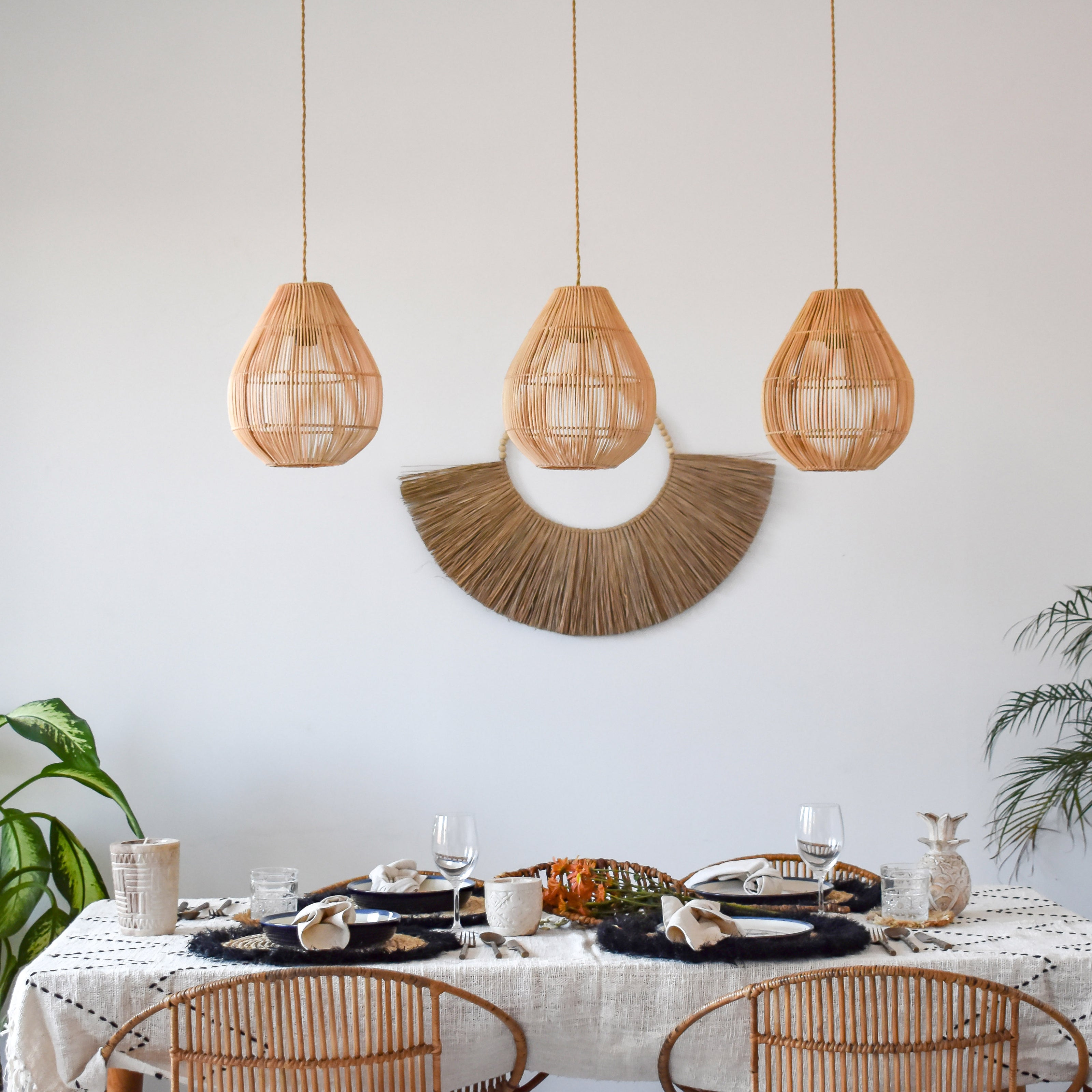 Rattan pendant light shade Wakatobi | Joglo Living